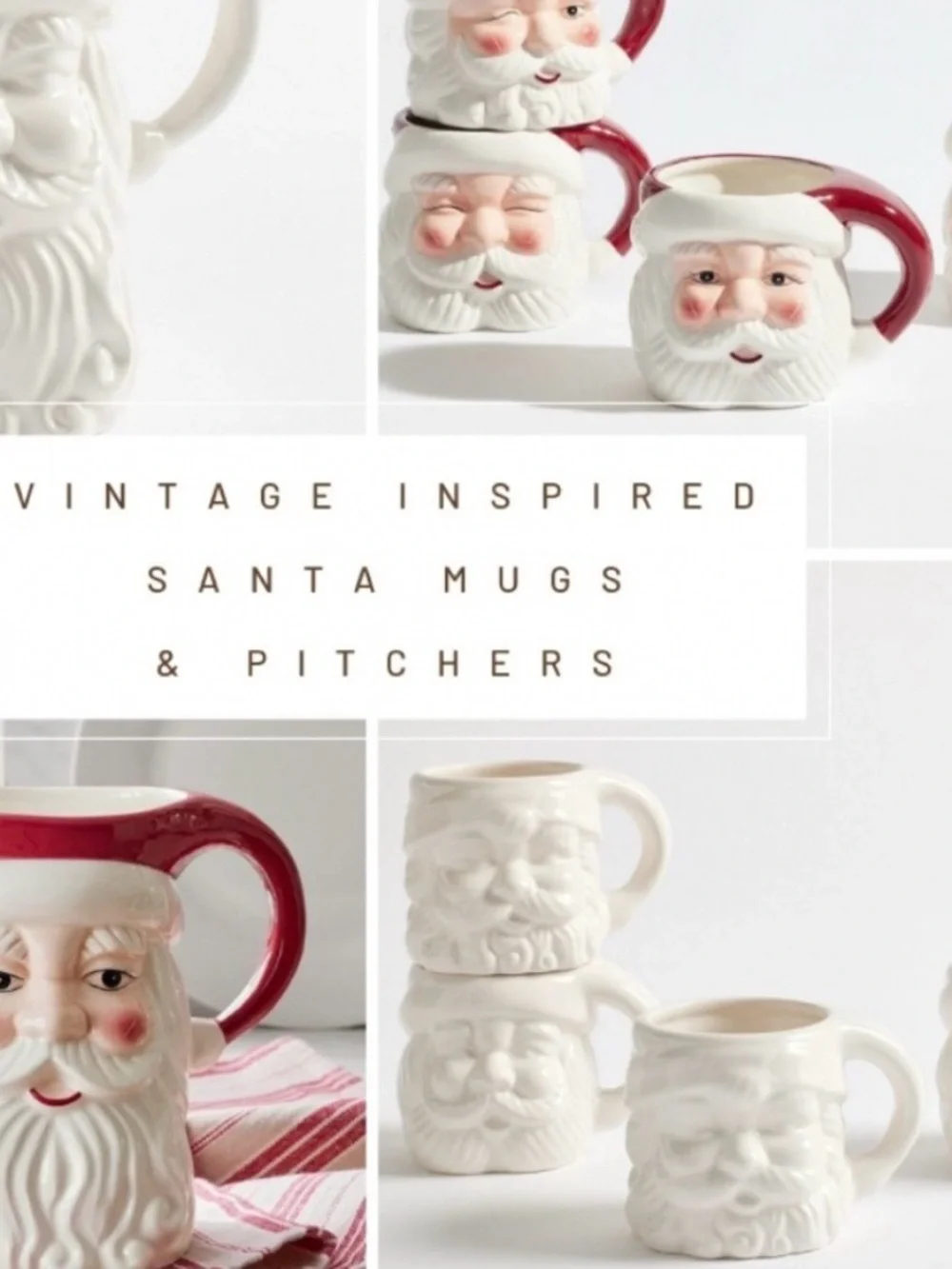 Pottery Barn Santa mugs